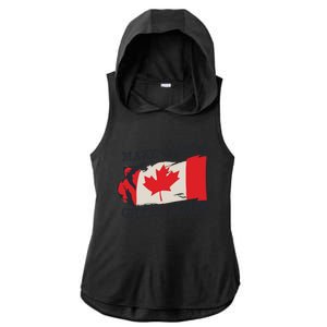 Make Canada Great Again Design Funny Canadian Flag Mcga Meaningful Gift Ladies PosiCharge Tri-Blend Wicking Draft Hoodie Tank