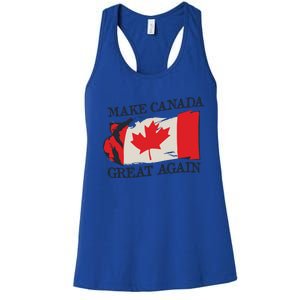 Make Canada Great Again Design Funny Canadian Flag Mcga Meaningful Gift Women's Racerback Tank