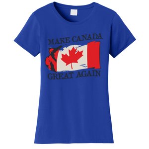 Make Canada Great Again Design Funny Canadian Flag Mcga Meaningful Gift Women's T-Shirt