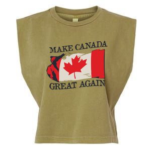 Make Canada Great Again Design Funny Canadian Flag Mcga Meaningful Gift Garment-Dyed Women's Muscle Tee