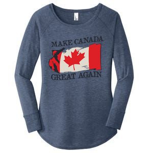 Make Canada Great Again Design Funny Canadian Flag Mcga Meaningful Gift Women's Perfect Tri Tunic Long Sleeve Shirt