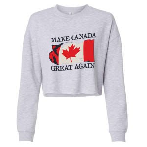 Make Canada Great Again Design Funny Canadian Flag Mcga Meaningful Gift Cropped Pullover Crew