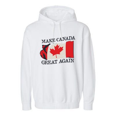 Make Canada Great Again Design Funny Canadian Flag Mcga Meaningful Gift Garment-Dyed Fleece Hoodie