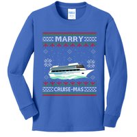 Merry Cruisecool Giftmas Funny Christmas Cruise Ship Vacation Funny Gift Cute Gi Kids Long Sleeve Shirt