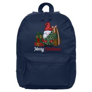 Merry Christmas Gnome Festive Holiday Gift 16 in Basic Backpack