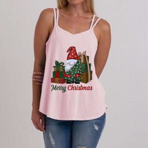 Merry Christmas Gnome Festive Holiday Gift Women's Strappy Tank