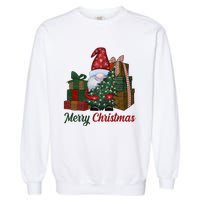 Merry Christmas Gnome Festive Holiday Gift Garment-Dyed Sweatshirt