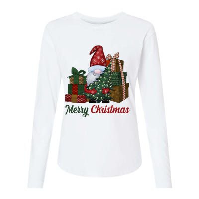 Merry Christmas Gnome Festive Holiday Gift Womens Cotton Relaxed Long Sleeve T-Shirt