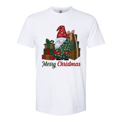 Merry Christmas Gnome Festive Holiday Gift Softstyle® CVC T-Shirt