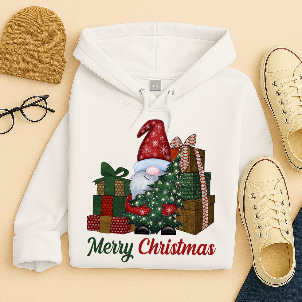 Merry Christmas Gnome Festive Holiday Gift Hoodie