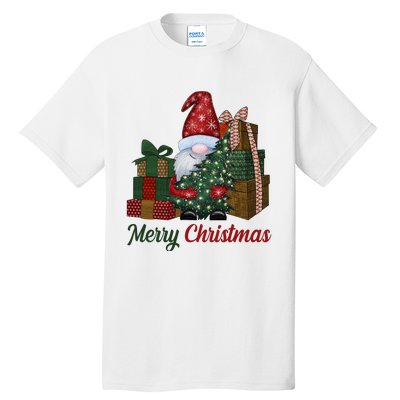 Merry Christmas Gnome Festive Holiday Gift Tall T-Shirt