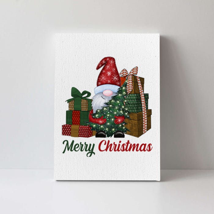 Merry Christmas Gnome Festive Holiday Gift Canvas