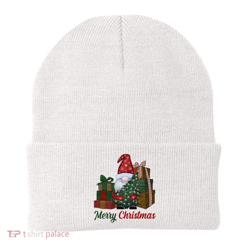 Merry Christmas Gnome Festive Holiday Gift Beanie