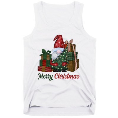 Merry Christmas Gnome Festive Holiday Gift Tank Top