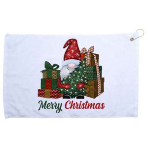 Merry Christmas Gnome Festive Holiday Gift Grommeted Golf Towel