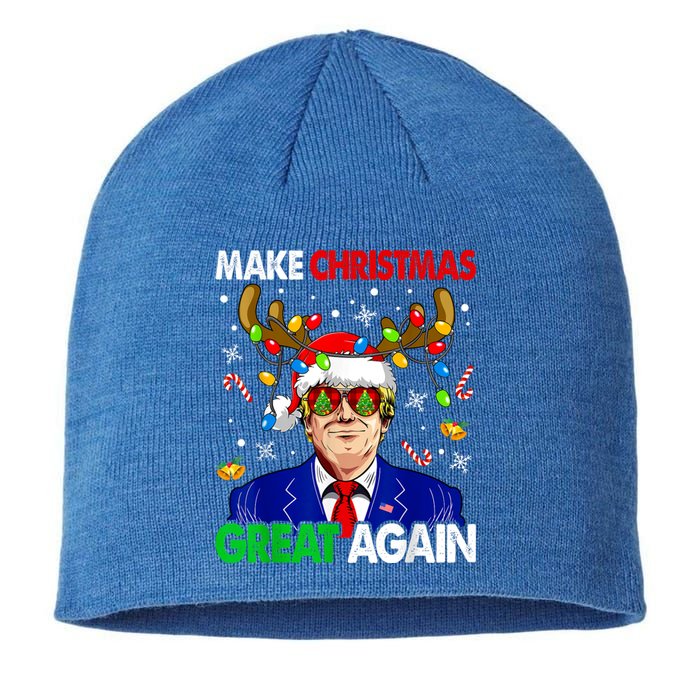 Make Christmas Great Again Funny Trump Ugly Christmas Sustainable Beanie