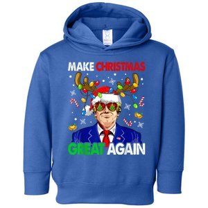 Make Christmas Great Again Funny Trump Ugly Christmas Toddler Hoodie