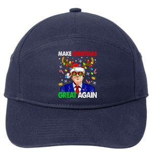 Make Christmas Great Again Funny Trump Ugly Christmas 7-Panel Snapback Hat