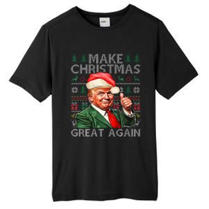 Make Christmas Great Again Funny Trump Xmas Snow Tall Fusion ChromaSoft Performance T-Shirt