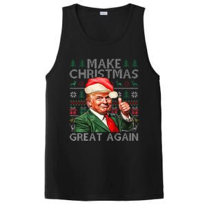 Make Christmas Great Again Funny Trump Xmas Snow PosiCharge Competitor Tank