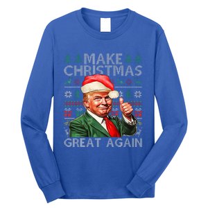 Make Christmas Great Again Funny Trump Xmas Snow Long Sleeve Shirt