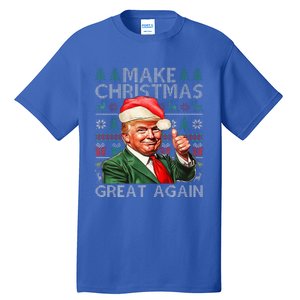 Make Christmas Great Again Funny Trump Xmas Snow Tall T-Shirt