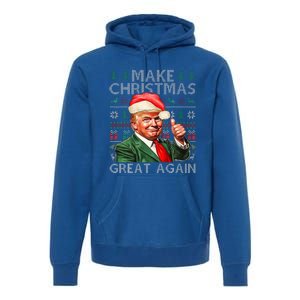 Make Christmas Great Again Funny Trump Xmas Snow Premium Hoodie