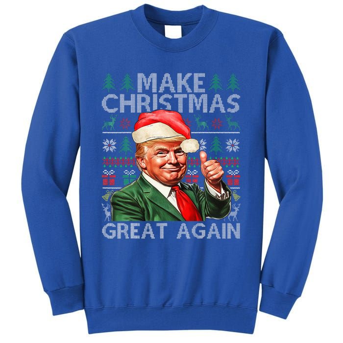 Make Christmas Great Again Funny Trump Xmas Snow Tall Sweatshirt