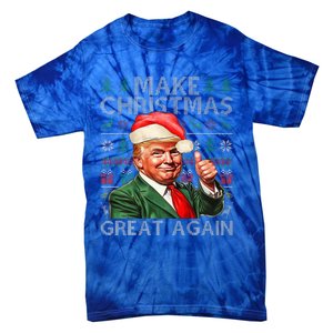 Make Christmas Great Again Funny Trump Xmas Snow Tie-Dye T-Shirt