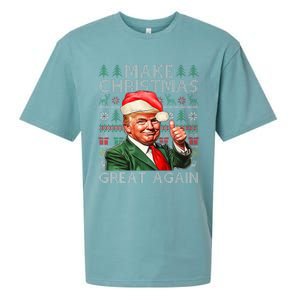 Make Christmas Great Again Funny Trump Xmas Snow Sueded Cloud Jersey T-Shirt