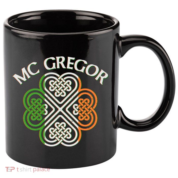 McGregor Irish Flag Celtic Knot 11oz C Handle Ceramic Mug