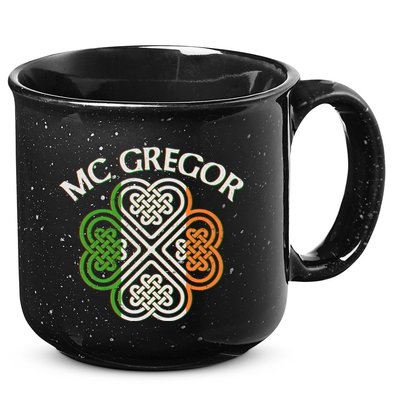 McGregor Irish Flag Celtic Knot 15oz Campfire Ceramic Mug