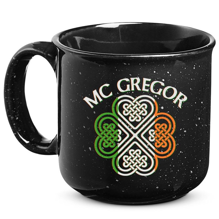 McGregor Irish Flag Celtic Knot 15oz Campfire Ceramic Mug