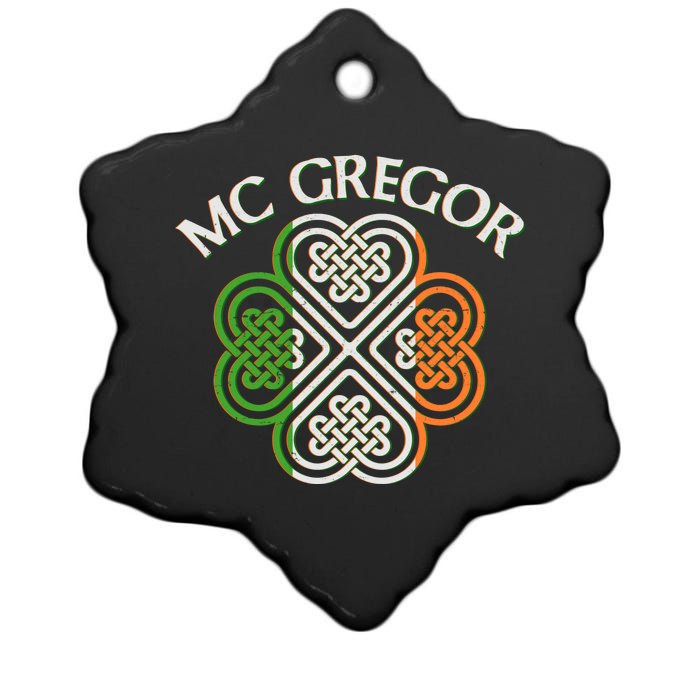 McGregor Irish Flag Celtic Knot Ceramic Star Ornament