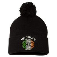 McGregor Irish Flag Celtic Knot Pom Pom 12in Knit Beanie