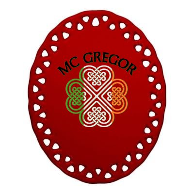 McGregor Irish Flag Celtic Knot Ceramic Oval Ornament