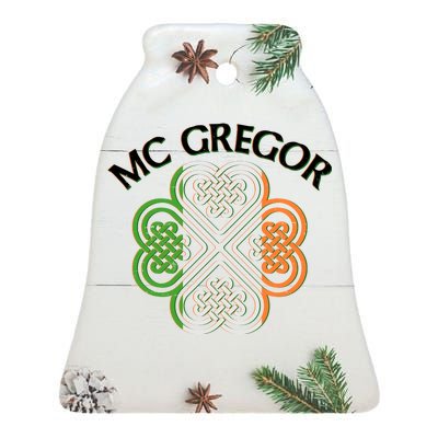 McGregor Irish Flag Celtic Knot Ceramic Bell Ornament