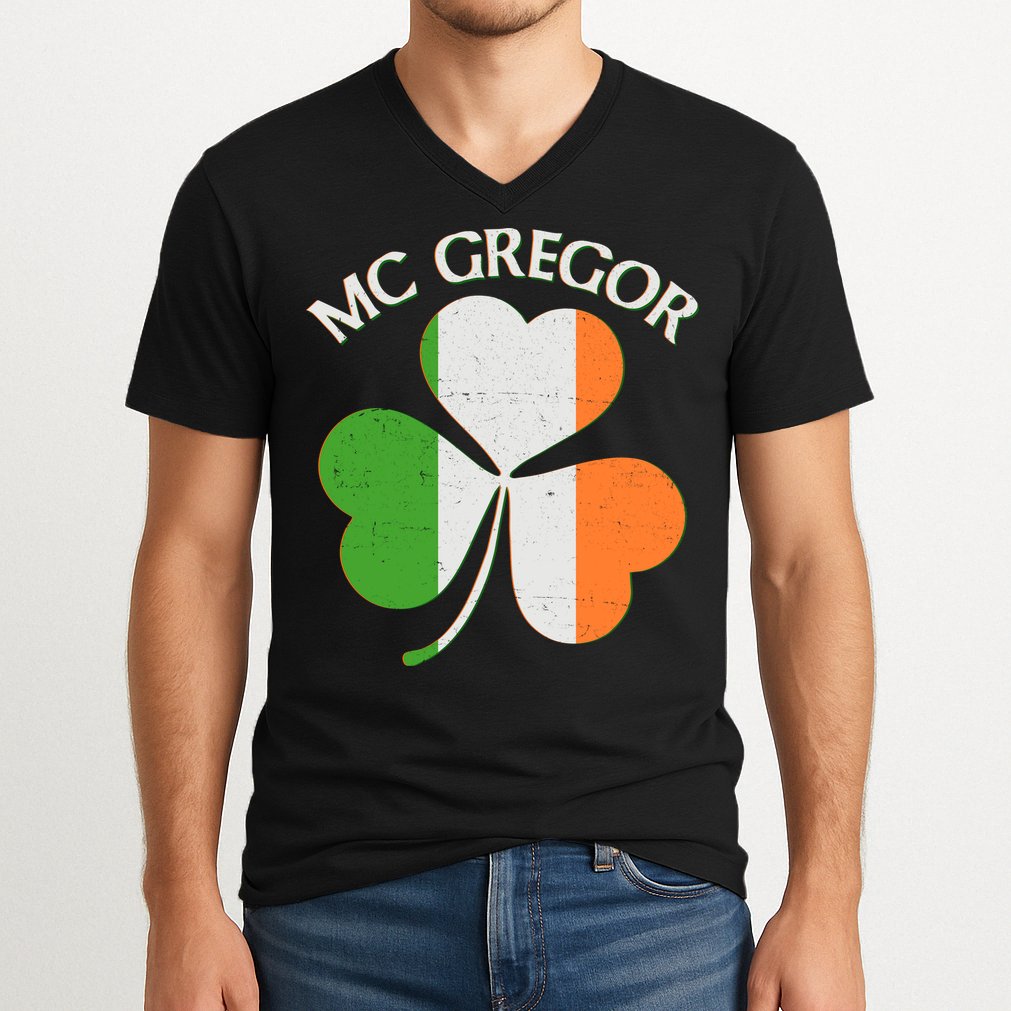 McGregor Irish Flag Clover V-Neck T-Shirt