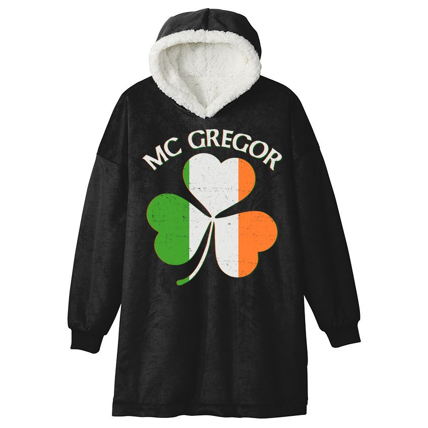 McGregor Irish Flag Clover Hooded Wearable Blanket