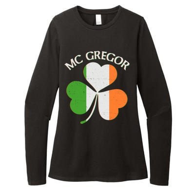 McGregor Irish Flag Clover Womens CVC Long Sleeve Shirt