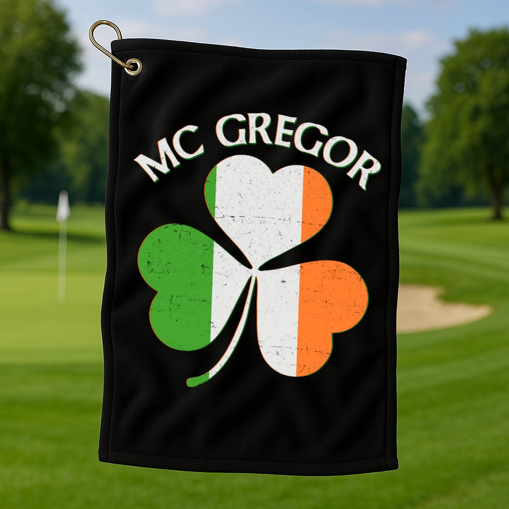 McGregor Irish Flag Clover Golf Towel