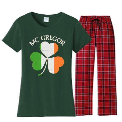 McGregor Irish Flag Clover Women's Flannel Pajama Set