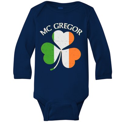 McGregor Irish Flag Clover Baby Long Sleeve Bodysuit