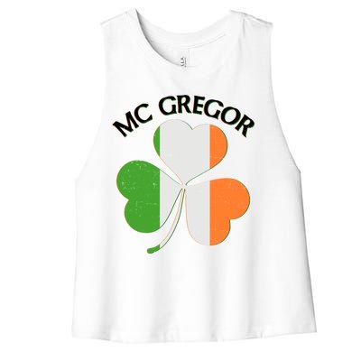 McGregor Irish Flag Clover Women's Racerback Cropped Tank