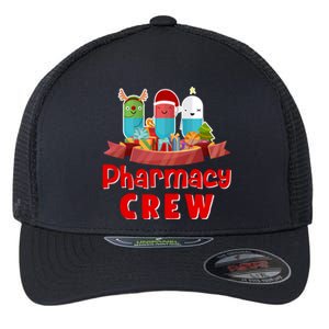 Merry Christmas Happy Holiday Pharmacy Crew Cute Gift Flexfit Unipanel Trucker Cap