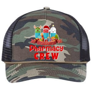 Merry Christmas Happy Holiday Pharmacy Crew Cute Gift Retro Rope Trucker Hat Cap