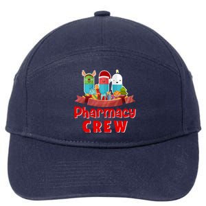 Merry Christmas Happy Holiday Pharmacy Crew Cute Gift 7-Panel Snapback Hat