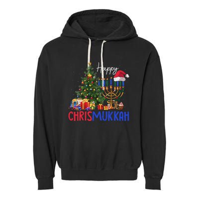 Merry Chrismukkah Happy Christmas Hanukkah Garment-Dyed Fleece Hoodie