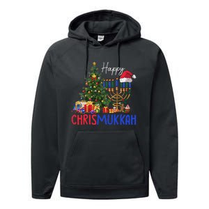 Merry Chrismukkah Happy Christmas Hanukkah Performance Fleece Hoodie