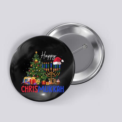 Merry Chrismukkah Happy Christmas Hanukkah Button